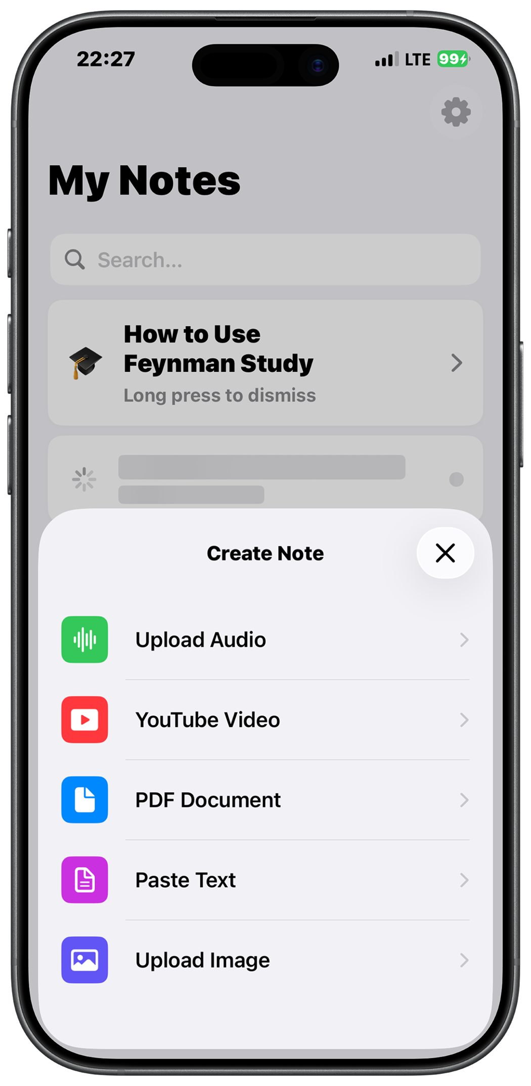 Feynman AI app screenshot